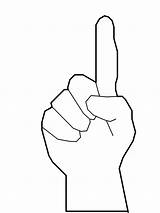 Finger Pointing Drawing Index Hand Salute Middle Sketch Clip Getdrawings Clipart Drawings sketch template