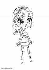 Pet Shop Littlest Coloring Blythe Pages Characters Printable Smile Print Cartoon sketch template