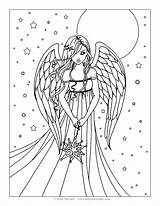 Coloring Pages Goodall Jane Getcolorings Angels Wings Color Kids Print sketch template