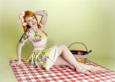 picnic pinup model royalty free stock images image 19471089