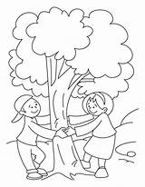 Coloring Trees Pages Arbor Save Tree Kids Drawing Environment Clipart Related Popular sketch template