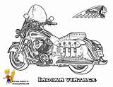 Coloring Pages Indian Motorcycle Drawing Colouring Motorcycles Yescoloring Silhouette Vintage sketch template