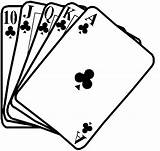 Poker Clip Clipart Hands Cards Card Game sketch template