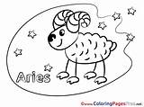 Coloring Birthday Pages Aries Happy Sheet Title sketch template