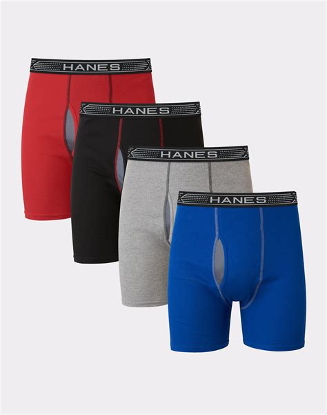 Hanes Men S X Temp® Cotton Boxer Briefs Assorted 4 Pack