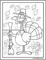 Coloring Thanksgiving Turkey Disguise Pages Pilgrim Perfect Turkeys Autumn Leaves Colorwithfuzzy sketch template