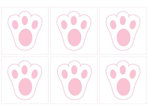 printable easter bunny feet template printable templates