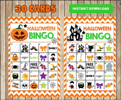 halloween bingo cards printable
