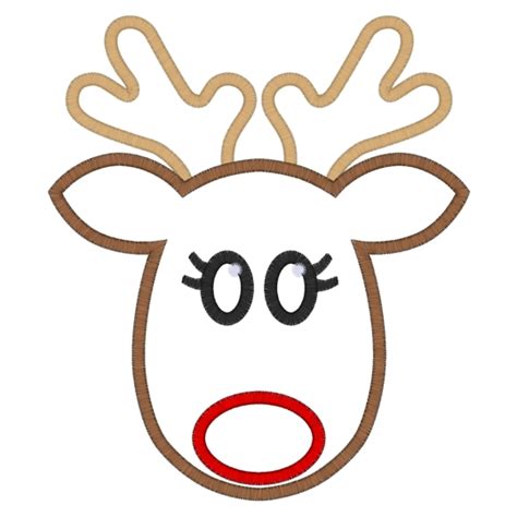 reindeer face template clipart