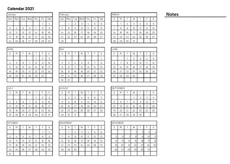 Free Yearly 2021 Calendar Printable Templates Calendar Edu
