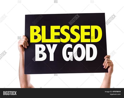 blessed  god card image photo  trial bigstock