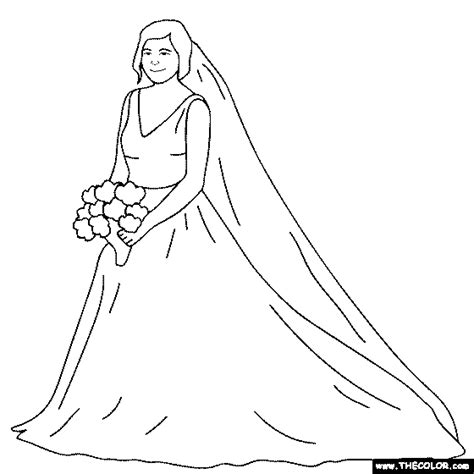 bride coloring page