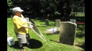 clean granite headstones  cemetery howto disinfect