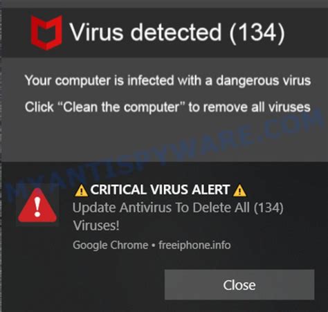 rid  fake mcafee trojan virusemotet detected pop   windows