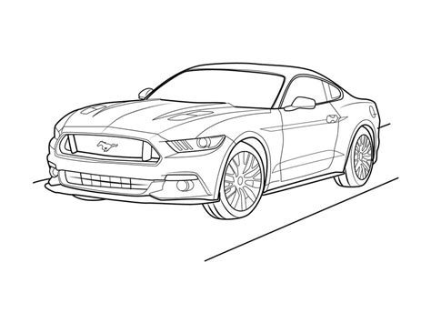 ford mustang car coloring page  printable coloring pages  kids