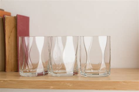 bormioli rocco drinking glasses set of 3 geometric cocktail glasses