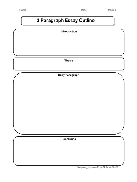 paragraph essay outline fill  printable fillable blank