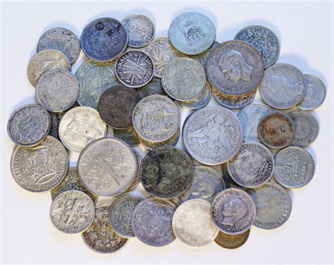 wereld lot van  munten  zilver catawiki