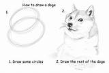 Doge Funny Draw Picdump Imgur Dogecoin Izismile sketch template