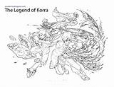 Coloring Pages Korra Avatar Legend Team Squid Army Print sketch template