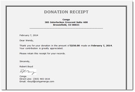 donation receipt letter levelings