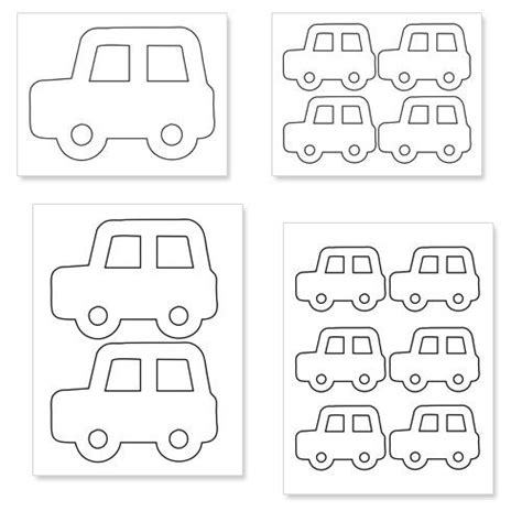 printable car shapes printable treats templates printable