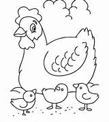 Coloring Farm Pages Animals Animal Printable Cute Toddler Chick sketch template