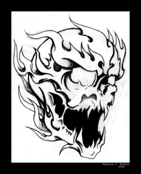 skulls  fire coloring pages  getdrawings
