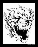 Skull Flaming Tattoo Coloring Chest Skulls Pages Drawings Drawing Flame Designs Fire Tattoos Deviantart Getdrawings Flames Outline Douglas Lori Stencil sketch template