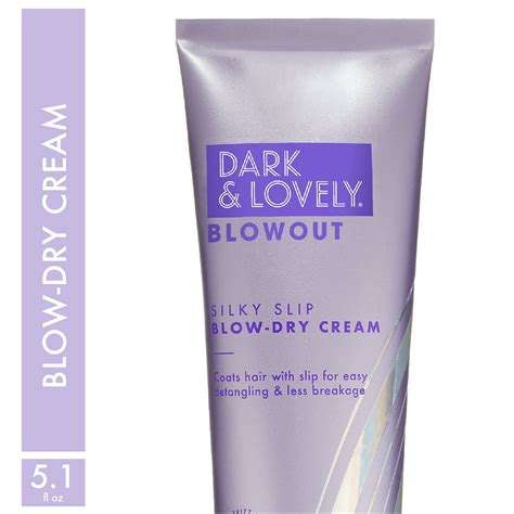 dark  lovely blowout silky slip styling blow dry hair cream