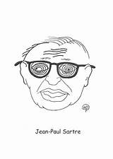 Sartre Jean Paul Toonpool sketch template