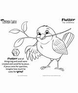 Coloring Sparrow Flutter Cares Jesus Kids Pages Activity Answers Pdf Template Answersingenesis sketch template