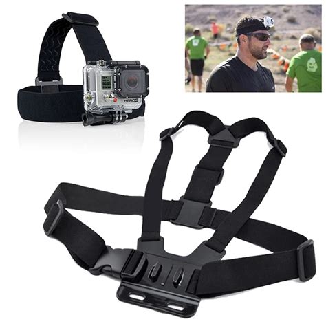 accessories  gopro harness adjustable elastic chest belthead strap  gopro hero