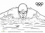 Swimmer Olympic Summer Coloring Swimming School Pages Kids Sports Worksheets Team Swim Olympics Sport Maze Printable Google Race Sheets Zwemmers sketch template