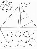 Schiffe Sailboat Kolorowanki Dzieci Barca Pojazdy Barco Nave Mezzi Trasporto Verano Vela Dominical Transportmittel sketch template
