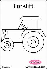 Coloring Vehicle Forklift V07 sketch template