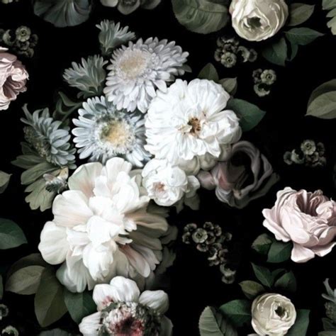 elliecashmandesign black floral wallpaper floral wallpaper flower wallpaper