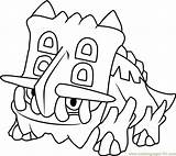 Bastiodon Pokemon Coloringpages101 sketch template
