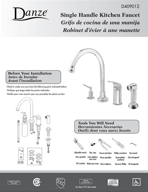 danze kitchen faucet instructions wow blog