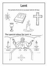 Lent Showing sketch template