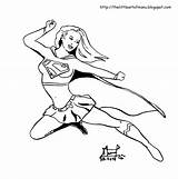 Supergirl Superwoman Superman Manu sketch template