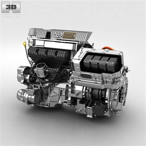 toyota hybrid engine  cgtrader