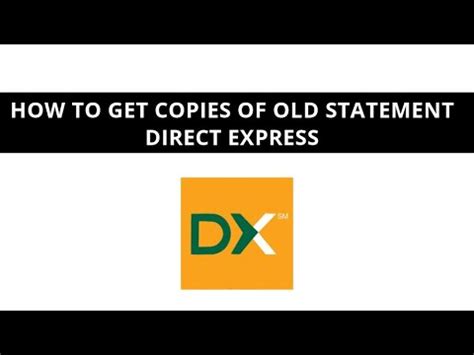 copies   statement direct express youtube