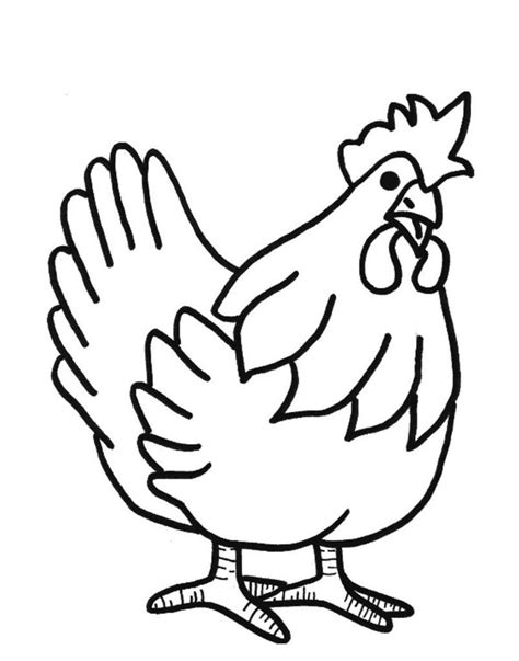 printable chicken coloring page