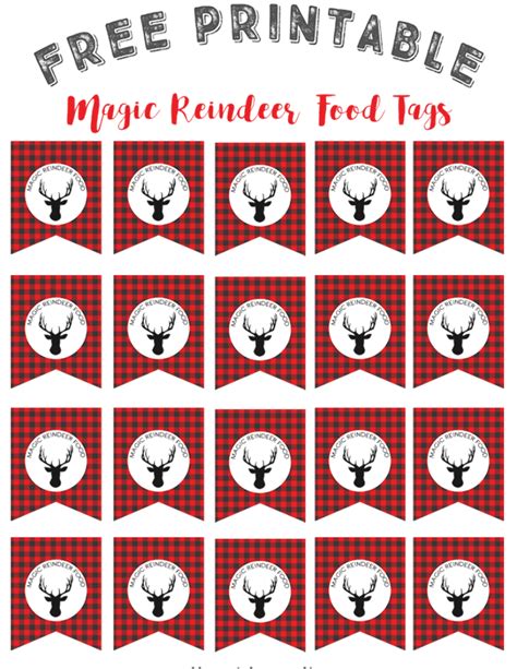 magic reindeer food  printable tags reindeer food magic reindeer