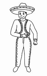Charro Coloring Pages Suit Color Mayo Cinco Template sketch template