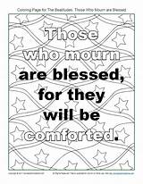 Beatitudes Mourn sketch template