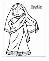 Colouring Around Girls Multicultural Indias Trip Printable sketch template