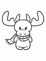 Moose Coloring Pages Printable sketch template