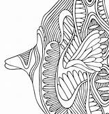 Angelfish Zentangle sketch template